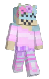 kikfox's Minecraft skin wearing the Aurora cape