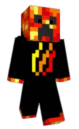 black and scarlet Minecraft skin — Classic model