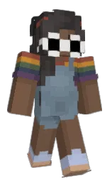 Irid3scent's Minecraft skin wearing the Aurora cape