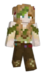 driftwood and metallic bronze Minecraft skin — Slim model