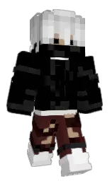 black and cocoa bean Minecraft skin — Slim model — first worn by Bouu_