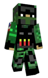 black and mallard Minecraft skin — Classic model