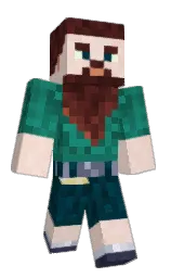 albescent white and white linen Minecraft skin — Classic model — first worn by BeardyBrian