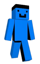 azure radiance and black Minecraft skin — Classic model