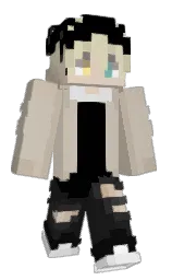 ash and black Minecraft skin — Classic model — first worn by Vel_zero26