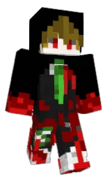 black and maroon Minecraft skin — Classic model