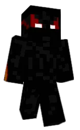 red and black Minecraft skin — Classic model — first worn by DENFW