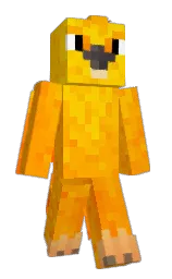 orange peel and amber Minecraft skin — Slim model