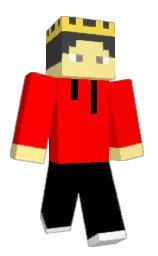 red and black Minecraft skin — Classic model — first worn by Gabro01
