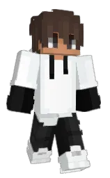 white and aqua haze Minecraft skin — Classic model — first worn by XEZRA809