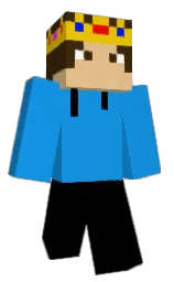 cerulean and black Minecraft skin — Classic model