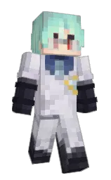 steel gray and water leaf Minecraft skin — Classic model — first worn by Twoneeew