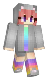 black and pink swan Minecraft skin — Classic model — first worn by toniliciou5
