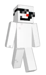white and black Minecraft skin — Slim model