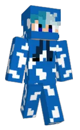 black and white Minecraft skin — Classic model