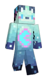 mint tulip and fountain blue Minecraft skin — Slim model