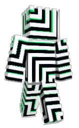 blue charcoal and white Minecraft skin — Classic model — first worn by EADCV