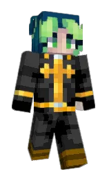 mine shaft and black Minecraft skin — Classic model