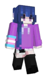 lavender and azure Minecraft skin — Slim model — first worn by KatieTheQTwo