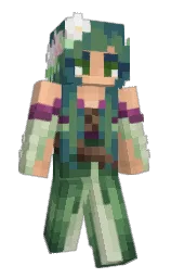 Nedara's Minecraft skin wearing the Aurora cape