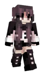 black and eggplant Minecraft skin — Slim model