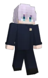 black and french lilac Minecraft skin — Classic model — first worn by Doolge