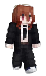 GutsyX's Minecraft skin wearing the Migrator cape