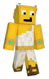 lightning yellow and ecru white Minecraft skin — Classic model
