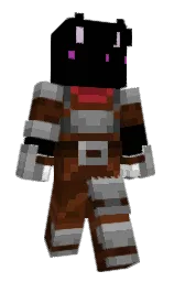 black and bronze Minecraft skin — Slim model — first worn by NecoIsACuteCat15