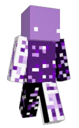lilac bush and black Minecraft skin — Classic model