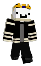 black and white Minecraft skin — Classic model