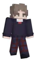 steel gray and blackcurrant Minecraft skin — Slim model — first worn by Nikumaa