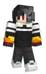 mine shaft and white Minecraft skin — Classic model