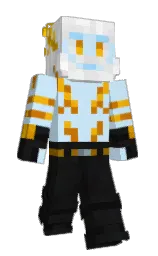 hawkes blue and white Minecraft skin — Slim model