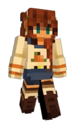 cream brulee and black Minecraft skin — Slim model — first worn by Julia_Is_Okay
