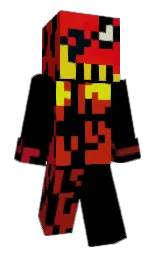 black and mustard Minecraft skin — Classic model