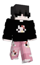 black and shocking Minecraft skin — Classic model — first worn by Classicqx