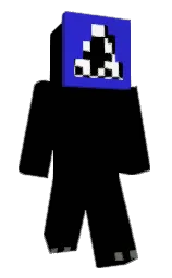 black and persian blue Minecraft skin — Classic model — first worn by Decobuch