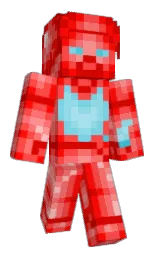 sunset orange and red Minecraft skin — Classic model