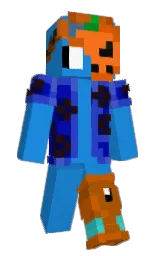 curious blue and cerulean blue Minecraft skin — Slim model — first worn by ManateeXd_
