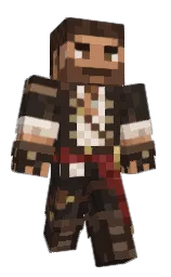 cocoa brown and antique brass Minecraft skin — Classic model — first worn by imtyle