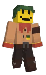 antique brass and cocoa brown Minecraft skin — Classic model