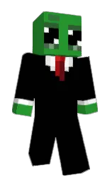 black and forest green Minecraft skin — Slim model