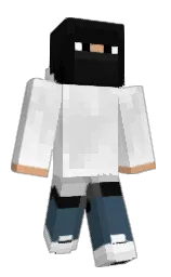 white and cod gray Minecraft skin — Classic model — first worn by cancez