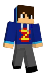 OMGZelmer's Minecraft skin wearing the Hero cape