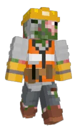 silver and fuel yellow Minecraft skin — Classic model — first worn by Uluxa