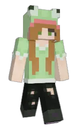 FavvFrog's Minecraft skin wearing the Migrator cape