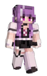 black and carousel pink Minecraft skin — Slim model