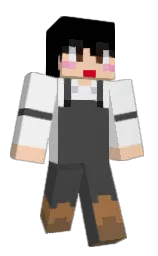 seashell and black Minecraft skin — Classic model