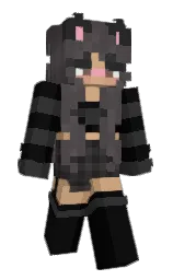 LunaScarlet's Minecraft skin wearing the Twisted cape